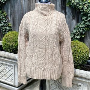 PAUL JAMES Made in England Tan Wool Sweater Size M